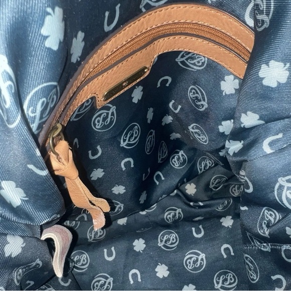 Lucky Brand Genuine Leather Crossbody Bag Women’s Tan Brown with Tassel - Picture 9 of 11